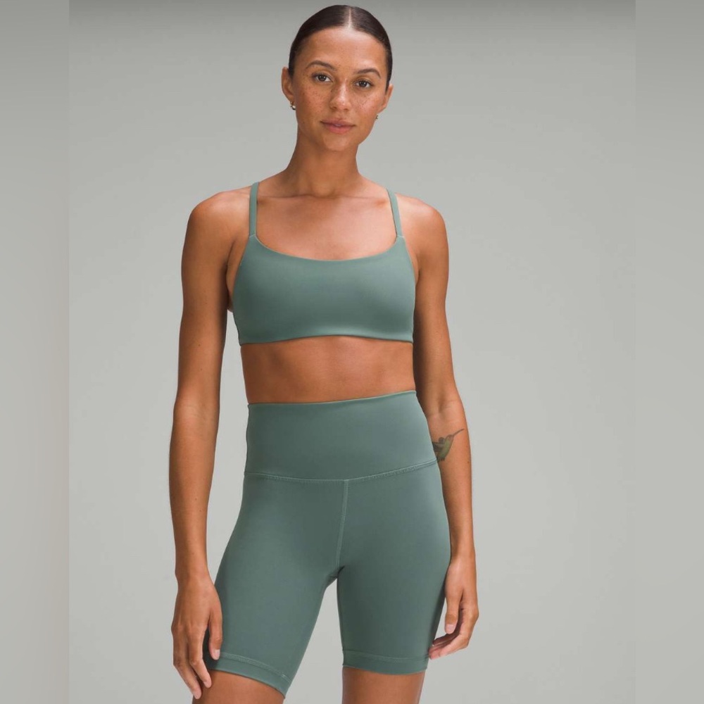 Lululemon Wunder Train Strappy Racer Bra *Light Support, C/D Cup Medium Forest 4